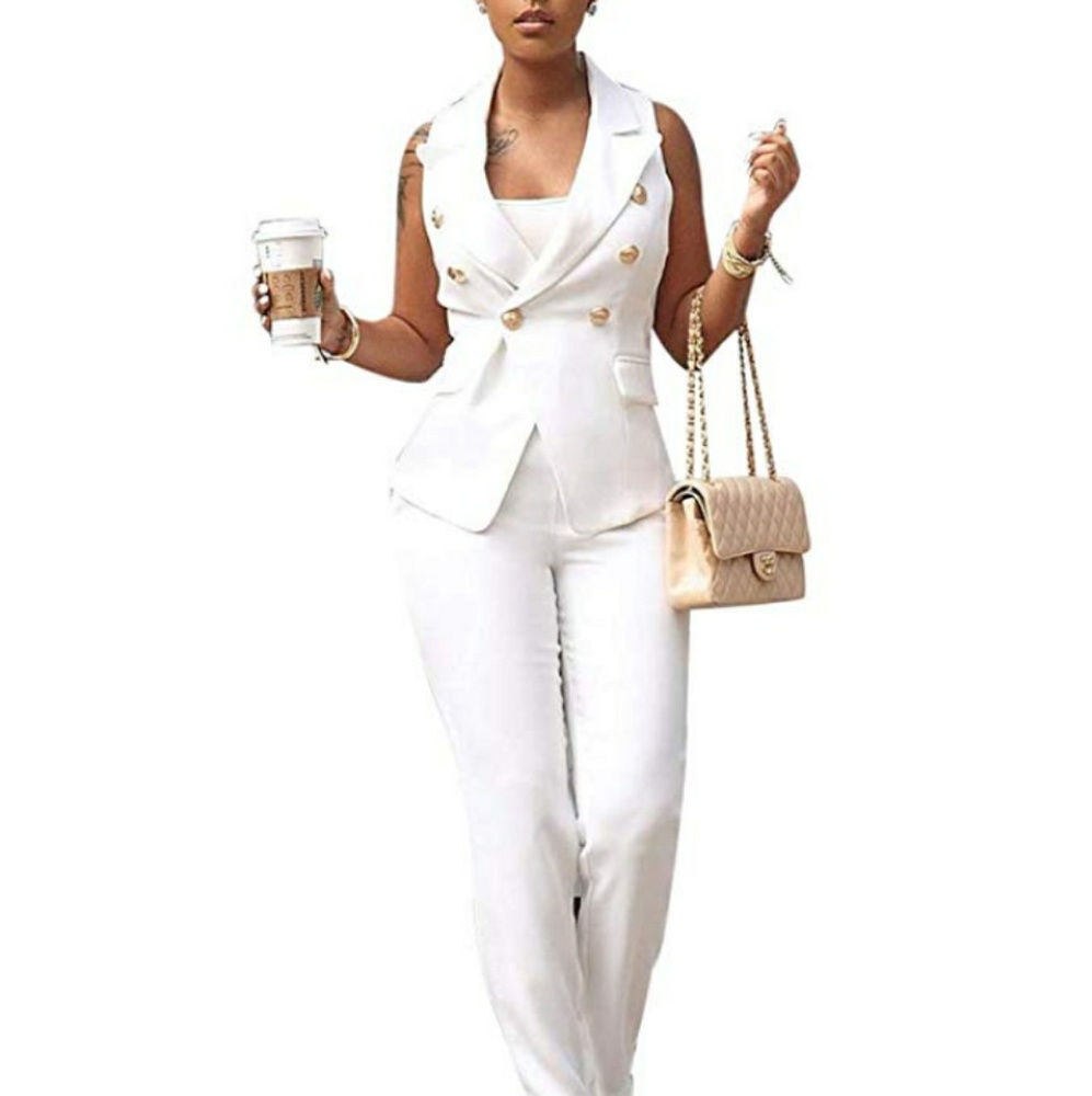 IyMoo two-piece vest pants suit